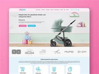 Webdesign Dresden fuer einen Baby-Onlineshop - klare Produktpraesentation