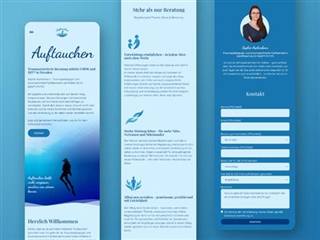 Webdesign Dresden - mobile Ansicht einer Beratungs-Website mit ruhiger Optik