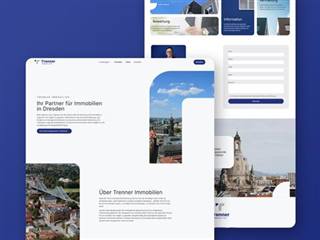 Hochwertiges Webdesign Dresden fuer ein Immobilienunternehmen - serioes und klar