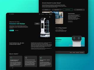 Technisches Webdesign Dresden fuer ein Robotik-Unternehmen - moderne Eigenentwicklung
