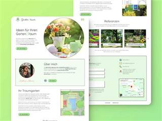 Individuelles Webdesign Dresden - WordPress-Onepager fuer Gartenplanung mit klarem Layout
